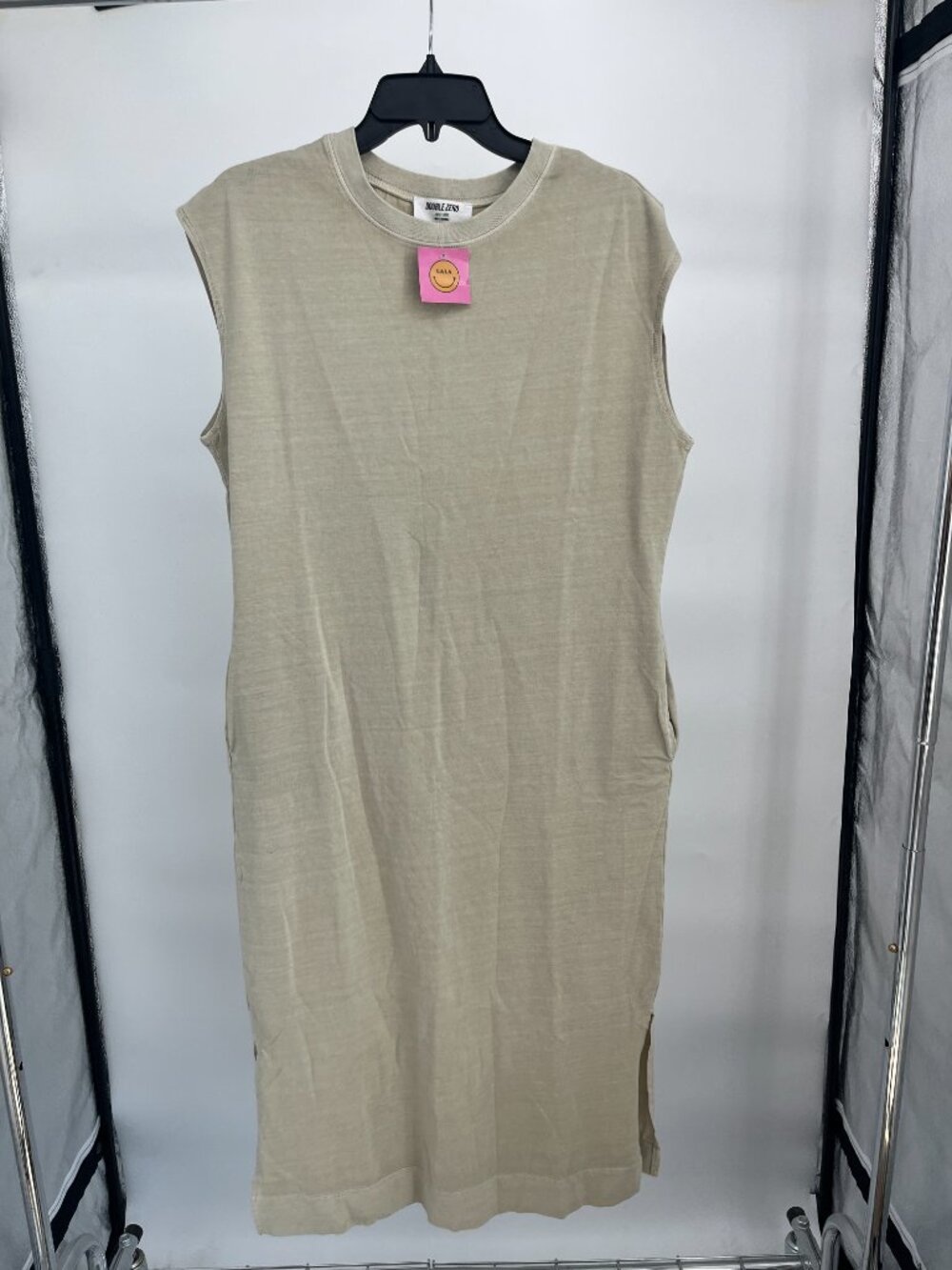 Women's Dress - Double Zero T-Shirt Dress With Pockets Cream Color